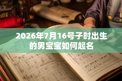 2026年7月16号子时出生的男宝宝如何起名
