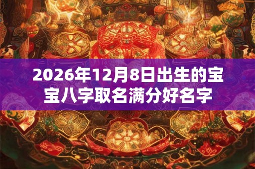 2026年12月8日出生的宝宝八字取名满分好名字