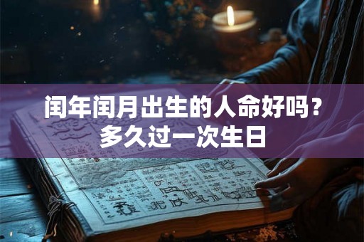 闰年闰月出生的人命好吗？多久过一次生日