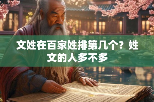 文姓在百家姓排第几个？姓文的人多不多