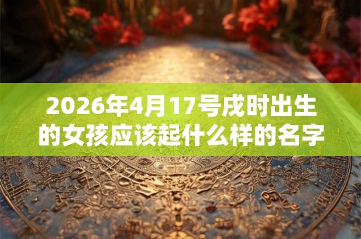 2026年4月17号戌时出生的女孩应该起什么样的名字