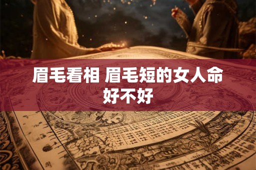 眉毛看相 眉毛短的女人命好不好