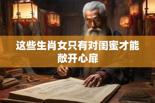 这些生肖女只有对闺蜜才能敞开心扉