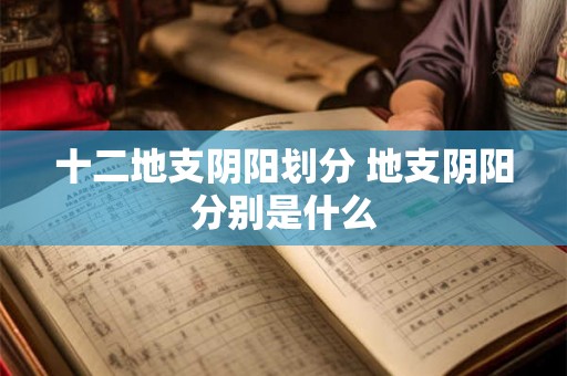 十二地支阴阳划分 地支阴阳分别是什么 十二地支阴阳划分 地支阴阳分别是什么