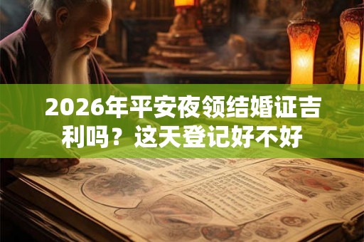 2026年平安夜领结婚证吉利吗？这天登记好不好