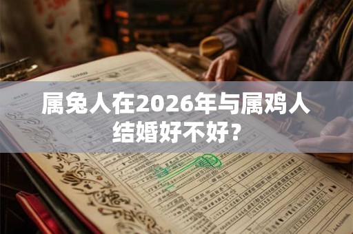 属兔人在2026年与属鸡人结婚好不好？