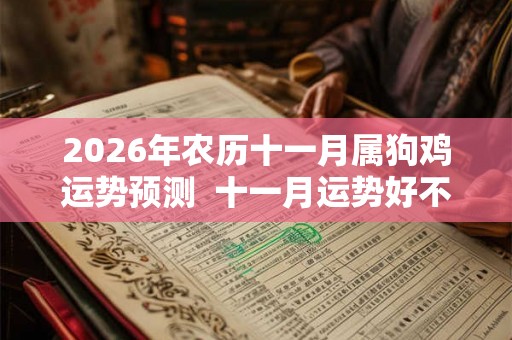2026年农历十一月属狗鸡运势预测  十一月运势好不好