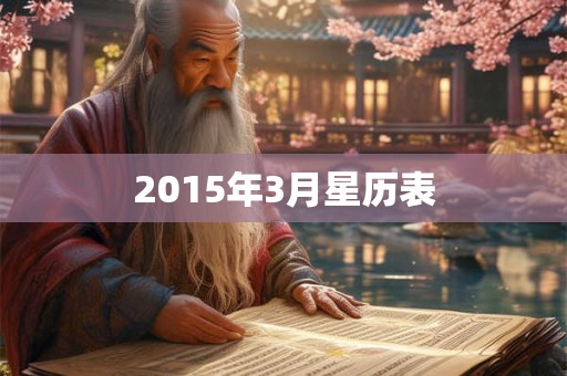 2015年3月星历表