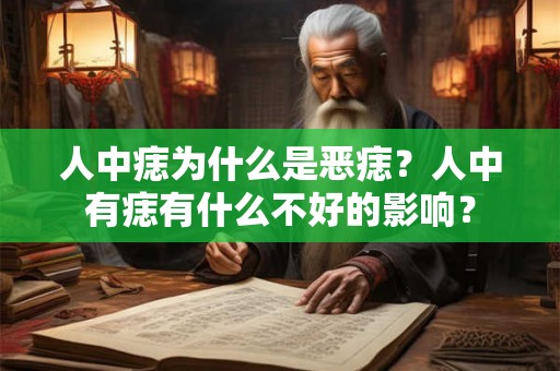 人中痣为什么是恶痣？人中有痣有什么不好的影响？
