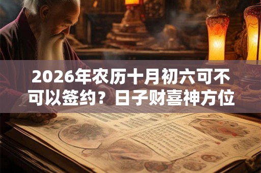 2026年农历十月初六可不可以签约?日子财喜神方位? 2026年农历十月初六可不可以签约?日子财喜神方位?