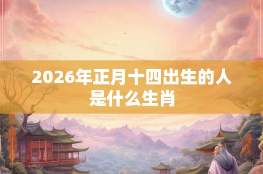 2026年正月十四出生的人是什么生肖
