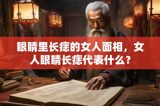 眼睛里长痣的女人面相，女人眼睛长痣代表什么？