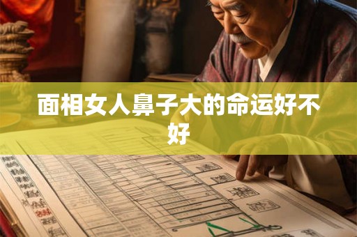 面相女人鼻子大的命运好不好