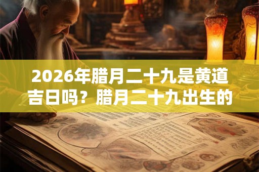 2026年腊月二十九是黄道吉日吗？腊月二十九出生的名人