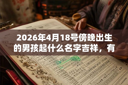 2026年4月18号傍晚出生的男孩起什么名字吉祥，有什么名字推荐？
