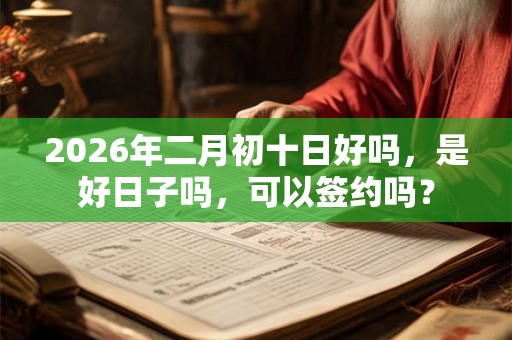 2026年二月初十日好吗，是好日子吗，可以签约吗？