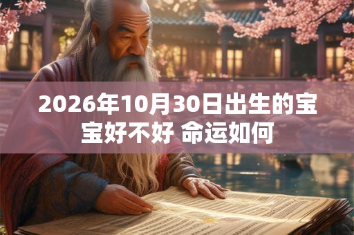 2026年10月30日出生的宝宝好不好 命运如何