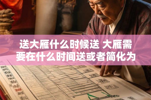 送大雁什么时候送 大雁需要在什么时间送或者简化为何时送大雁