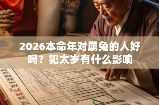 2026本命年对属兔的人好吗？犯太岁有什么影响