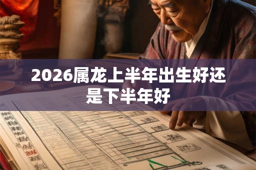 2026属龙上半年出生好还是下半年好