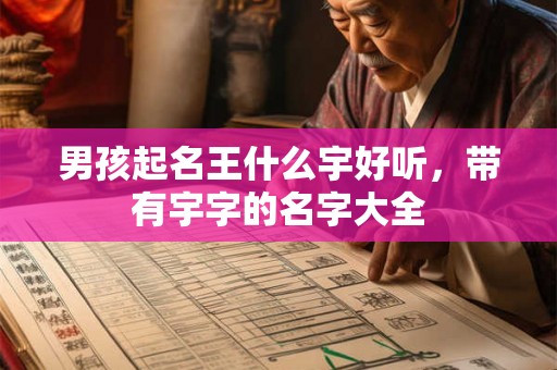 男孩起名王什么宇好听，带有宇字的名字大全