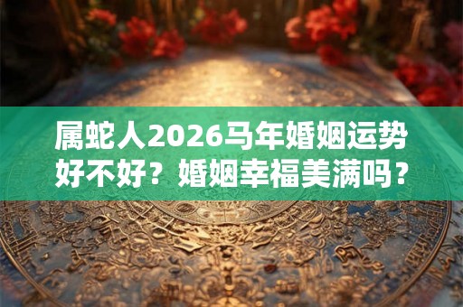 属蛇人2026马年婚姻运势好不好？婚姻幸福美满吗？
