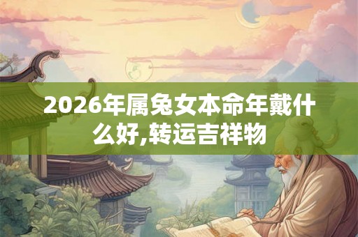 2026年属兔女本命年戴什么好,转运吉祥物