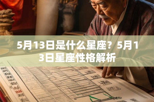 5月13日是什么星座？5月13日星座性格解析