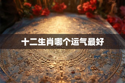 十二生肖哪个运气最好
