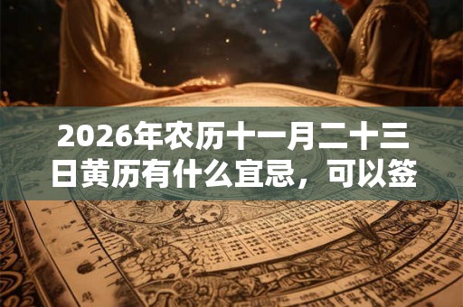 2026年农历十一月二十三日黄历有什么宜忌,可以签约吗? 2026年农历十一月二十三日黄历有什么宜忌,可以签约吗?