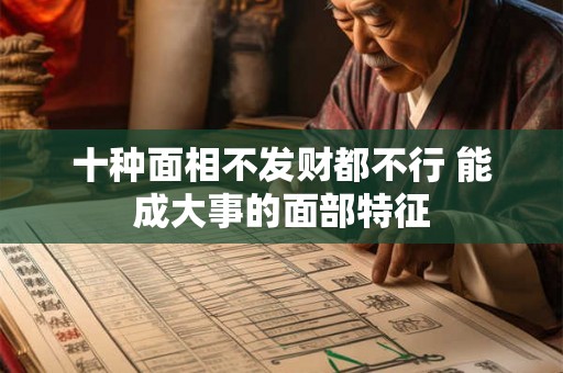 十种面相不发财都不行 能成大事的面部特征