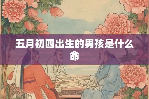 五月初四出生的男孩是什么命