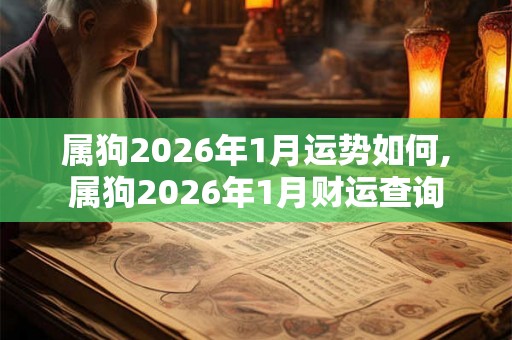 属狗2026年1月运势如何,属狗2026年1月财运查询 属狗2026年1月运势如何,属狗2026年1月财运查询