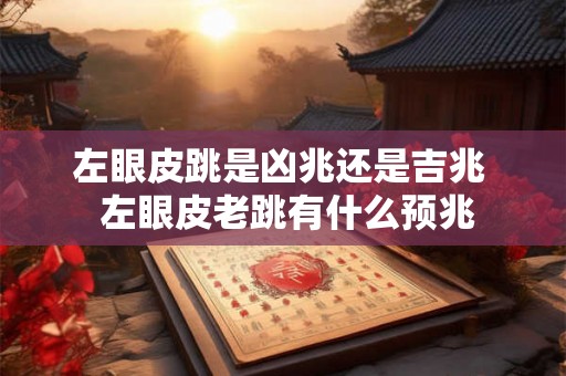 左眼皮跳是凶兆还是吉兆  左眼皮老跳有什么预兆