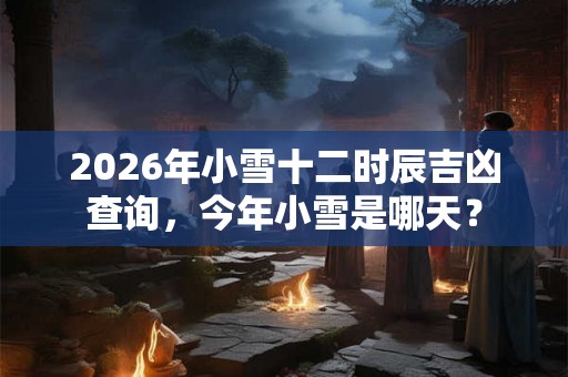2026年小雪十二时辰吉凶查询，今年小雪是哪天？
