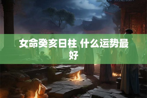 女命癸亥日柱 什么运势最好