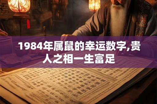 1984年属鼠的幸运数字,贵人之相一生富足