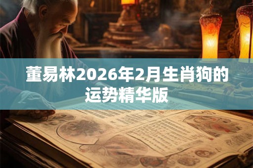 董易林2026年2月生肖狗的运势精华版