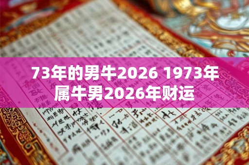 73年的男牛2026 1973年属牛男2026年财运