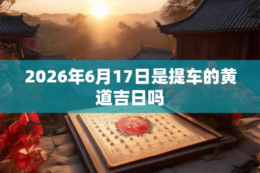 2026年6月17日是提车的黄道吉日吗