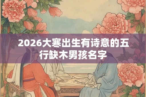 2026大寒出生有诗意的五行缺木男孩名字