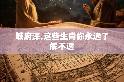 城府深,这些生肖你永远了解不透