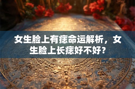 女生脸上有痣命运解析，女生脸上长痣好不好？