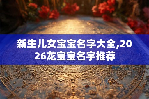 新生儿女宝宝名字大全,2026龙宝宝名字推荐 新生儿女宝宝名字大全,2026龙宝宝名字推荐