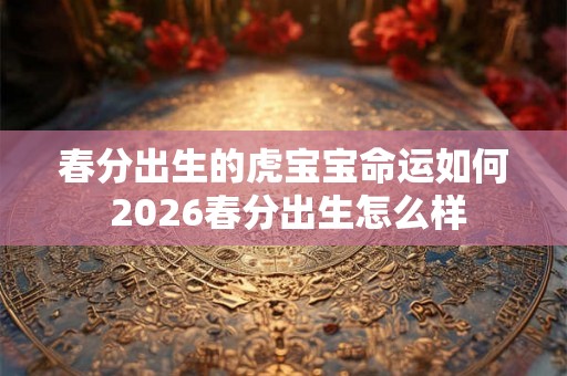 春分出生的虎宝宝命运如何 2026春分出生怎么样