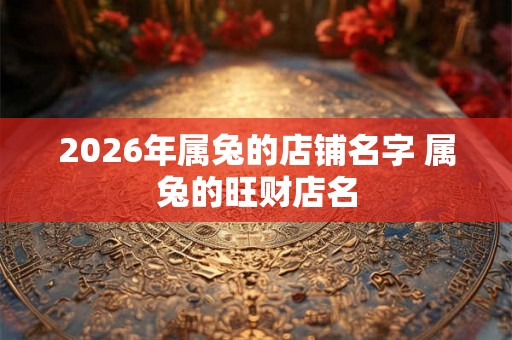 2026年属兔的店铺名字 属兔的旺财店名
