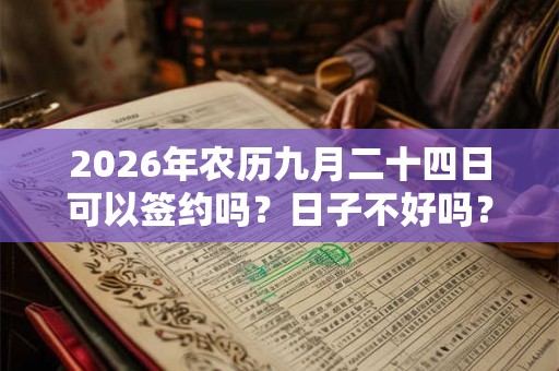2026年农历九月二十四日可以签约吗？日子不好吗？