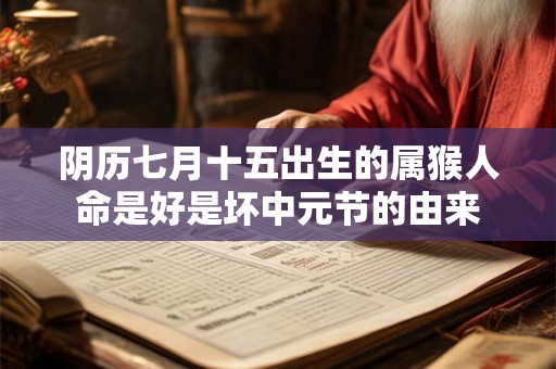 阴历七月十五出生的属猴人命是好是坏中元节的由来