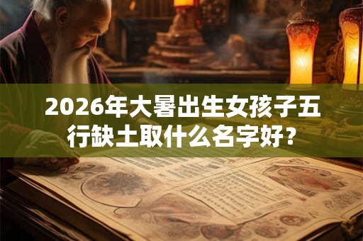 2026年大暑出生女孩子五行缺土取什么名字好? 2026年大暑出生女孩子五行缺土取什么名字好?