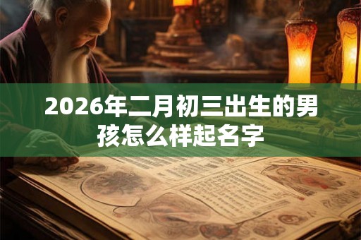 2026年二月初三出生的男孩怎么样起名字